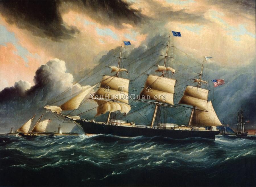 Clipper GASPEE off Sandy Hook - 詹姆斯·E·巴特斯沃思